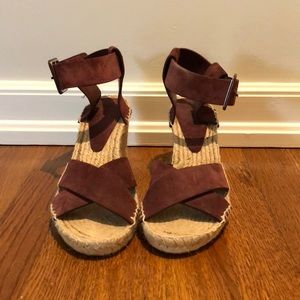 Vince Maroon Wedges